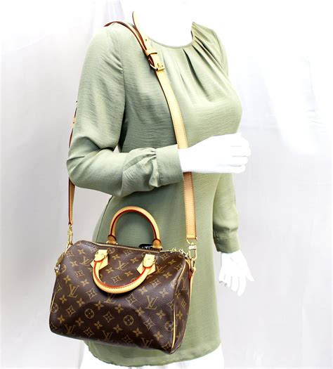 louis vuitton monogram speedy 25 bandouliere|lv speedy 30 with strap.